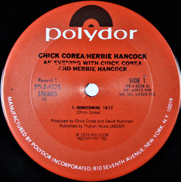 Corea* / Hancock* – An Evening With Chick Corea And Herbie Hancock , 2LP , Gatefold