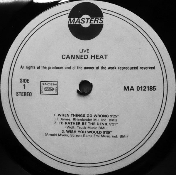 Canned Heat – Live