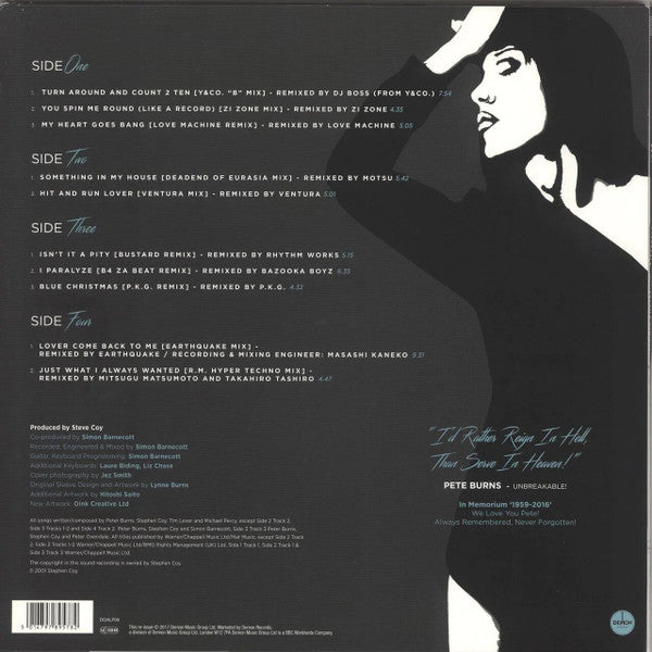 Dead Or Alive – Unbreakable - The Fragile Remixes, 2xLP, Clear Vinyl