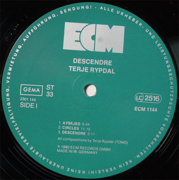 Terje Rypdal – Descendre