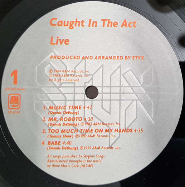 Styx – Caught In The Act Live , 2 × LP, Gatefold