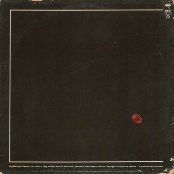 Weather Report – Night Passage