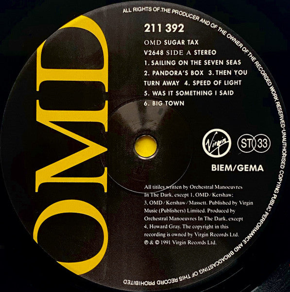 Orchestral Manoeuvres In The Dark – Sugar Tax