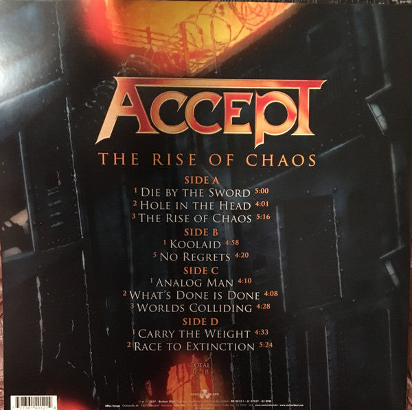 Accept – The Rise Of Chaos, 2xLP, Yellow Vinyl