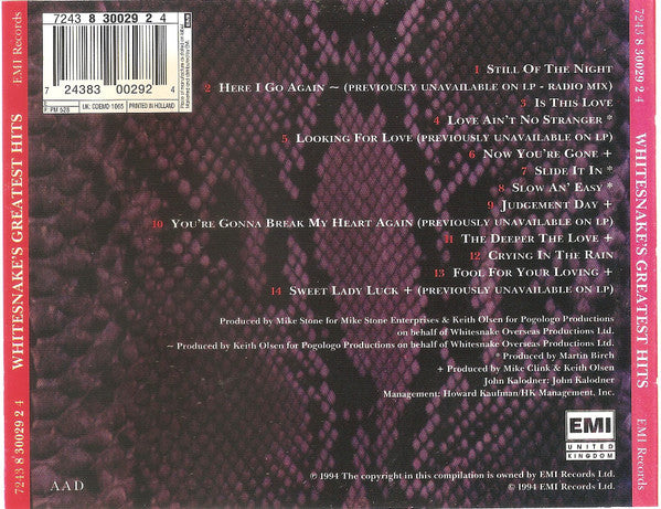 Whitesnake – Greatest Hits