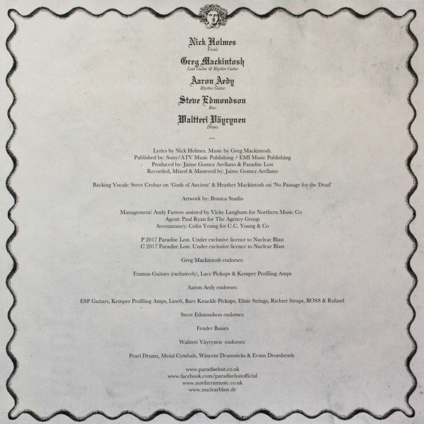 Paradise Lost – Medusa , gatefold