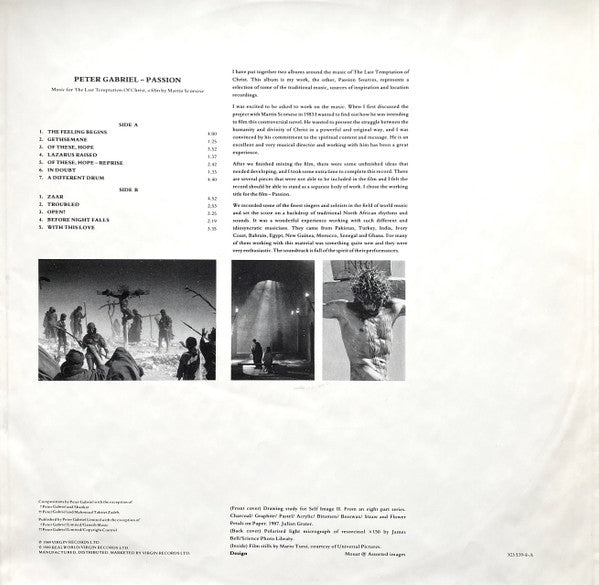 Peter Gabriel – Passion , 2LP