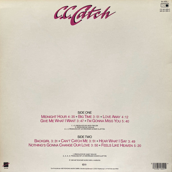 C.C. Catch – Hear What I Say , 1 press , Germany