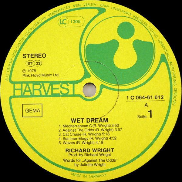 Richard Wright ‎– Wet Dream  ,  Gatefold