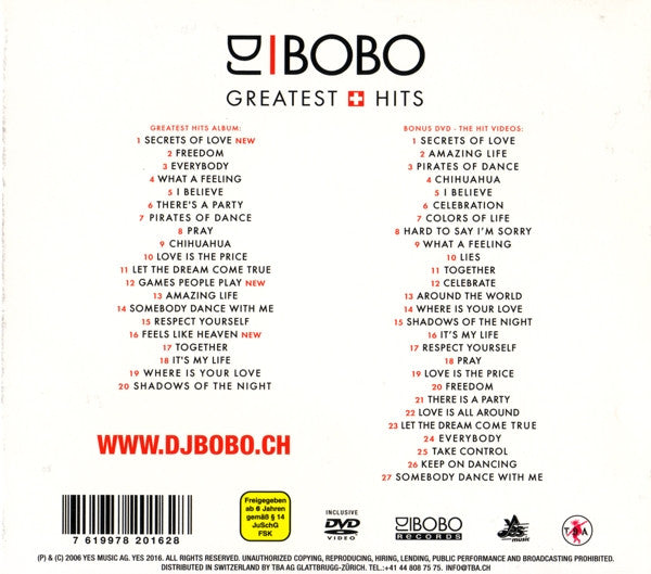 DJ BoBo – Greatest Hits, CD+DVD
