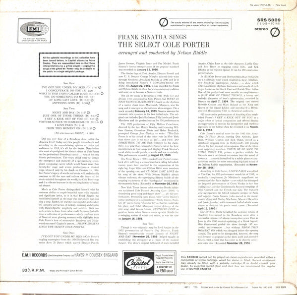 Frank Sinatra – Sings The Select Cole Porter