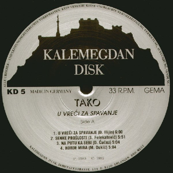 Tako – U Vreći Za Spavanje , Gatefold