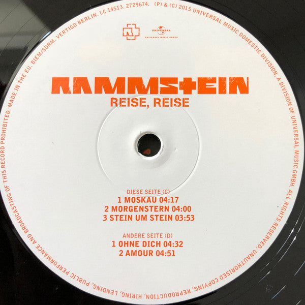 Rammstein – Reise, Reise , 2LP , Gatefold , 180 gram