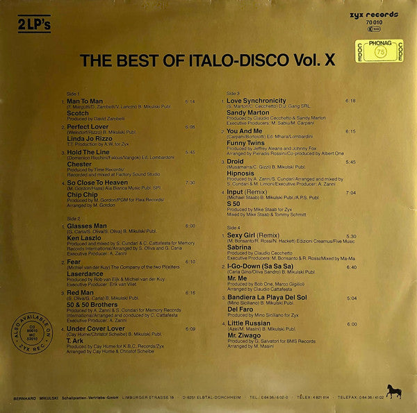 The Best Of Italo-Disco Vol. 10 , 2LP , Limited Edition, Gatefold