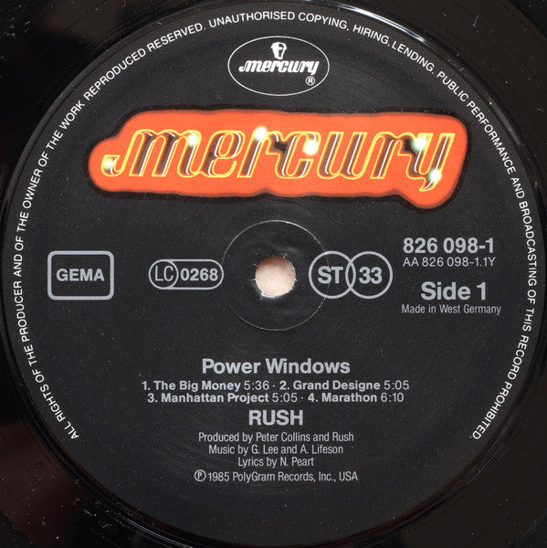 Rush – Power Windows