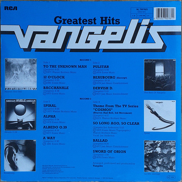 Vangelis – Greatest Hits, 2x LP, Gatefold