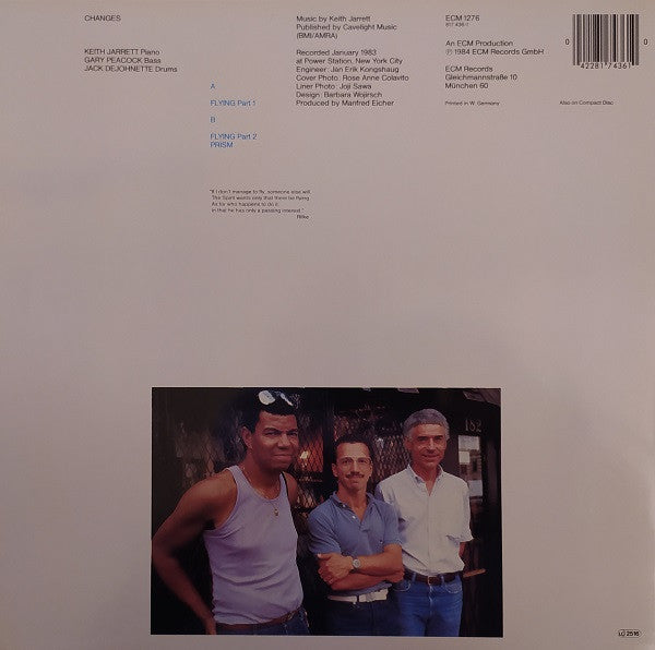 Keith Jarrett, Gary Peacock, Jack DeJohnette – Changes , ECM