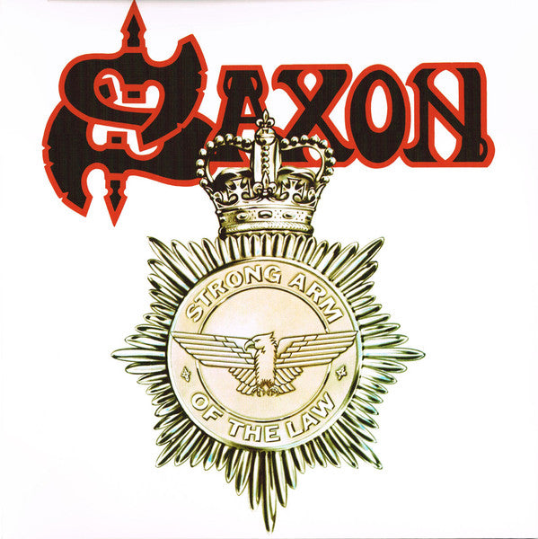 Saxon – Strong Arm Of The Law , Gatefold , Limited Edition, White/Black/Red Splatter