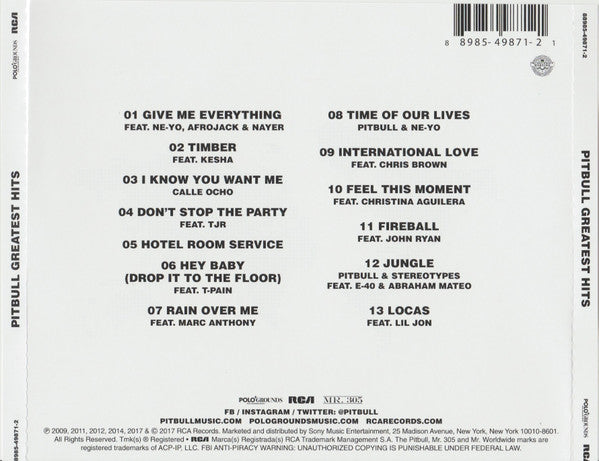 Pitbull – Greatest Hits