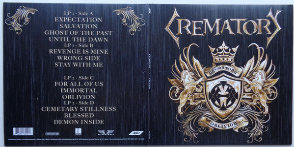 Crematory – Oblivion , 2LP , Gatefold , Vinyl Gold , + CD