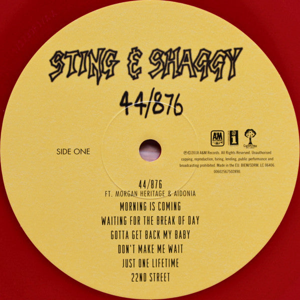 Sting & Shaggy – 44/876 , Gatefold , Limited Edition, Red