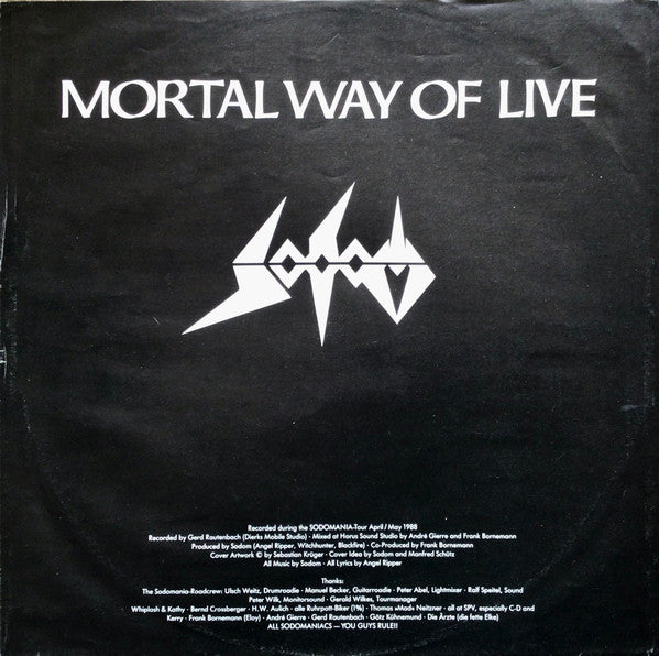 Sodom – Mortal Way Of Live , 2LP