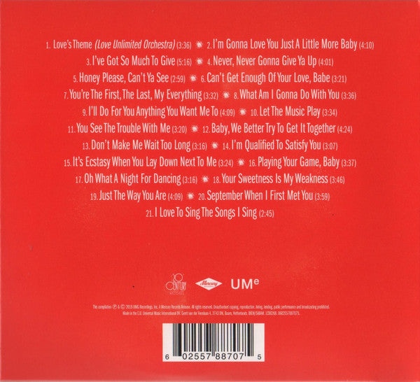 Barry White – Love's Theme (The Best Of The 20th Century Records Singles), Digisleeve