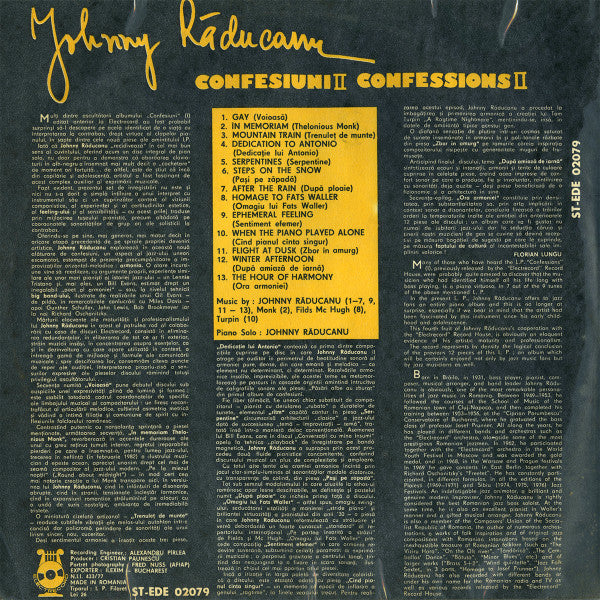 Johnny Răducanu – Confesiuni II = Confessions II