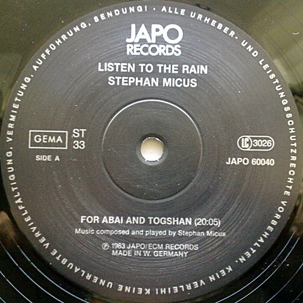 Stephan Micus – Listen To The Rain