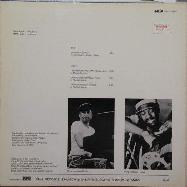 Abdullah Ibrahim / Dollar Brand, Johnny Dyani – Echoes From Africa