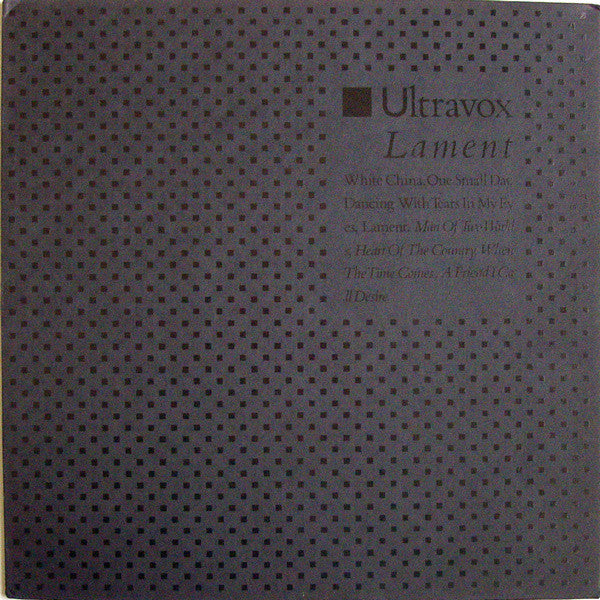 Ultravox – Lament , 1 press , UK