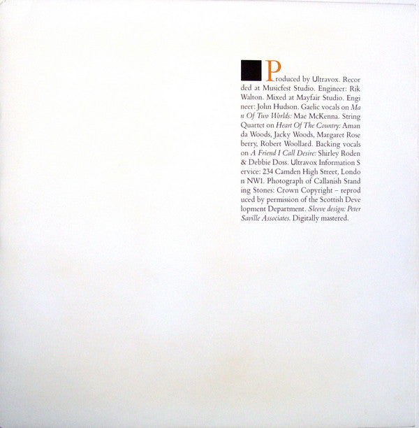 Ultravox – Lament , 1 press , UK