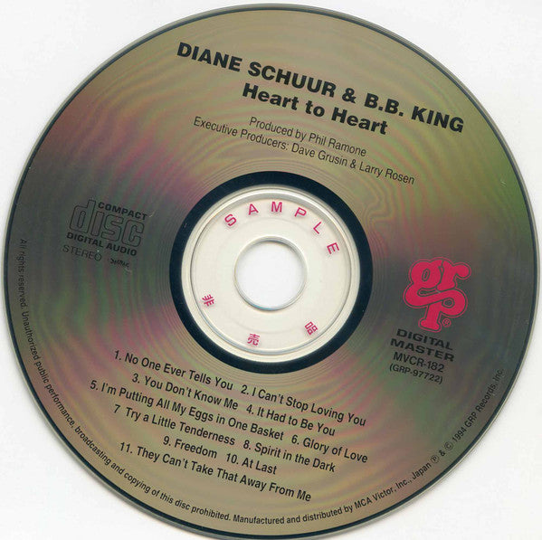 Diane Schuur & B.B. King – Heart To Heart , JAPAN edition