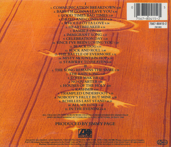 Led Zeppelin – Remasters, 2xCD