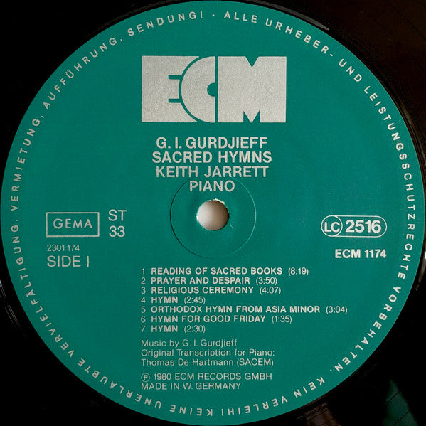 G. I. Gurdjieff* - Keith Jarrett – Sacred Hymns