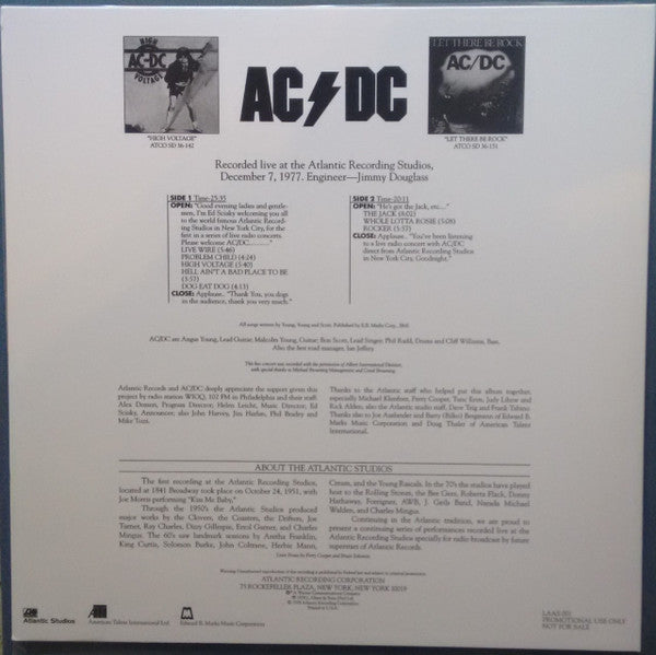 AC/DC – Live From The Atlantic Studios