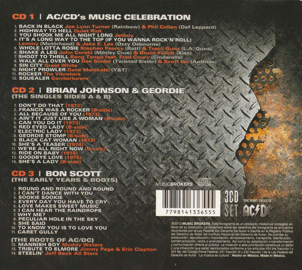 The Many Faces Of AC/DC, (The Ultimate Tribute To AC/DC), set 3XCD