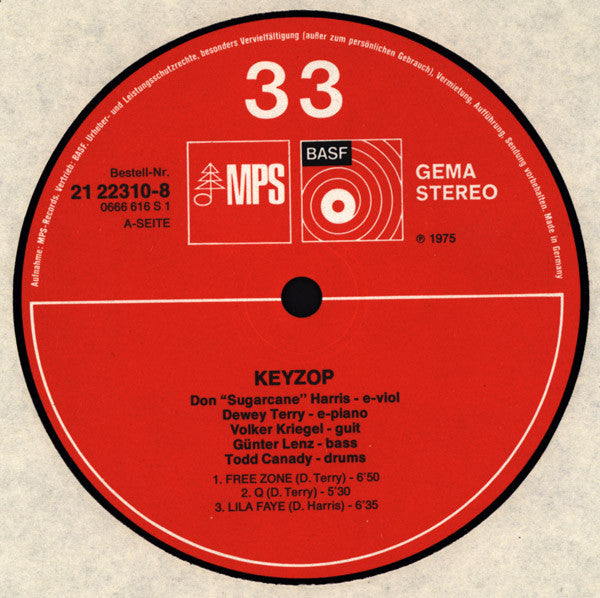 Don Sugarcane Harris* – Keyzop , 1 press , Germany