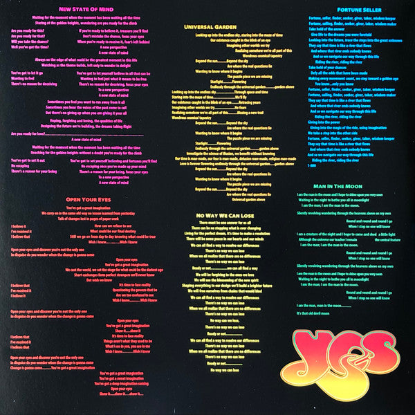 Yes – Open Your Eyes 2LP , Gatefold , Limited Edition, Numbered 2747/3000, Orange + Red vinyl