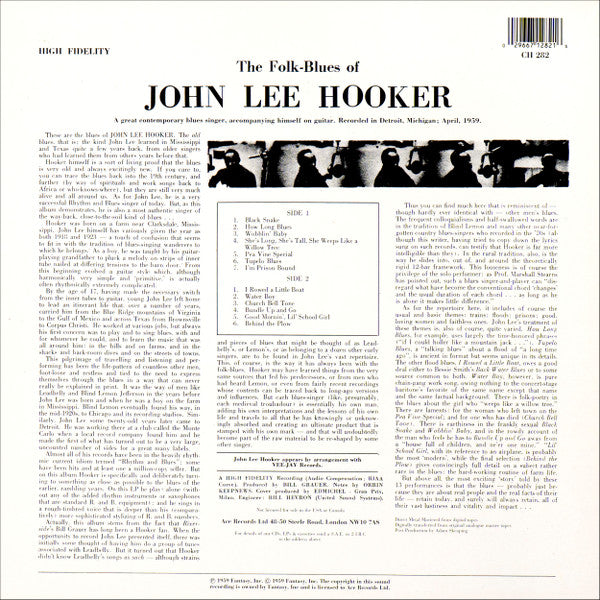 John Lee Hooker – The Folk Blues Of John Lee Hooker