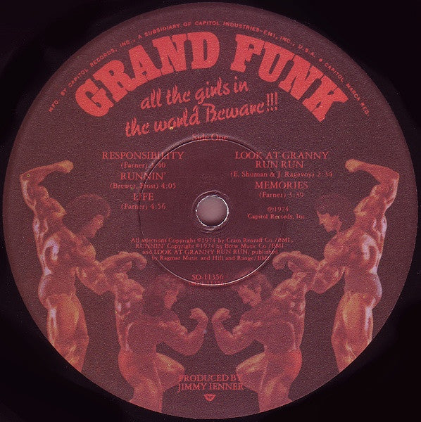 Grand Funk* – All The Girls In The World Beware !!! , 1 Press , US