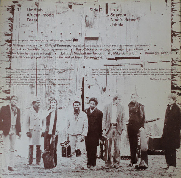 Joe Malinga's Mandala Feat. Clifford Thornton – Tears For The Children Of Soweto, 1st Press, Gatefold