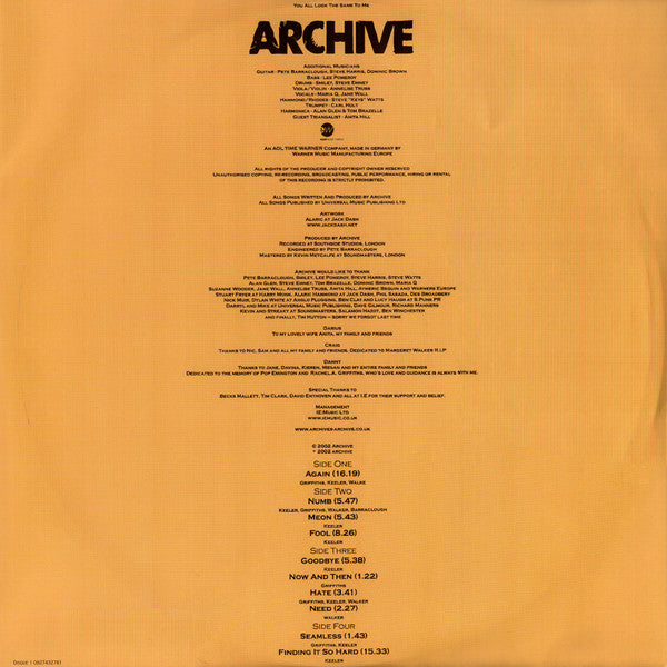 Archive – You All Look The Same To Me 2LP , Gatefold