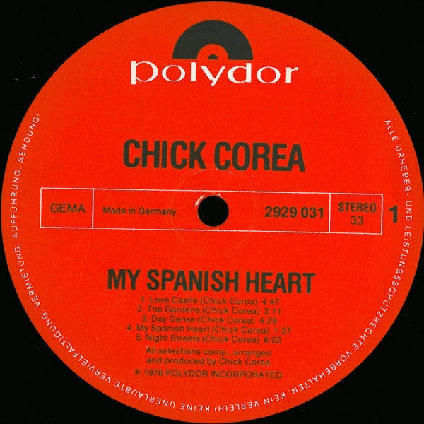 Chick Corea – My Spanish Heart, 2xLP, Gatefold
