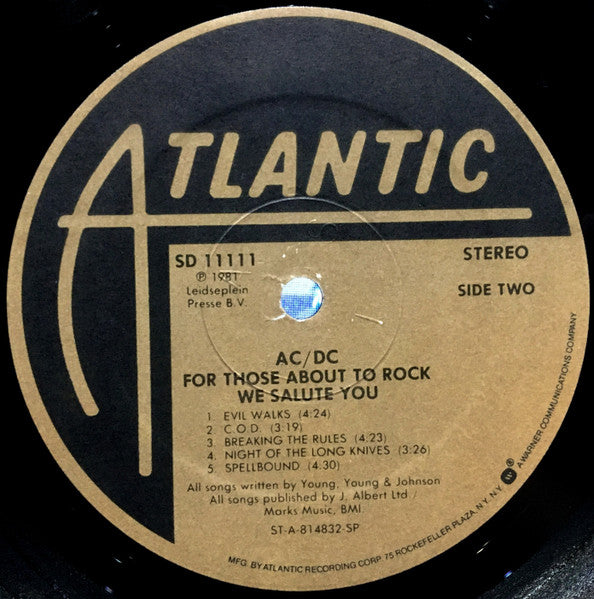 AC/DC – For Those About To Rock (We Salute You) , US , Gatefold