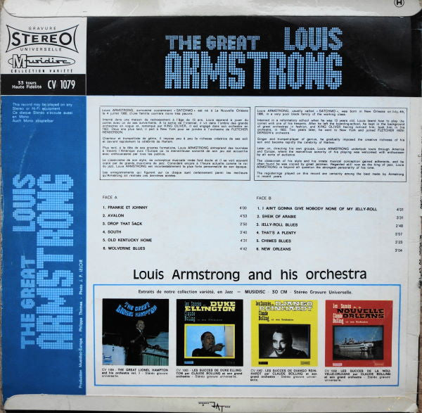Louis Armstrong And His Orchestra ‎– The Great Louis Armstrong