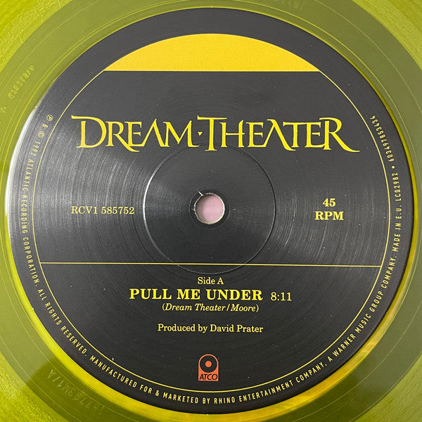 Dream Theater – Pull Me Under, 12", 45 RPM, Single, Limited Edition, Yellow Translucent
