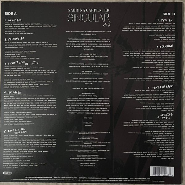 Sabrina Carpenter – Singular Act II