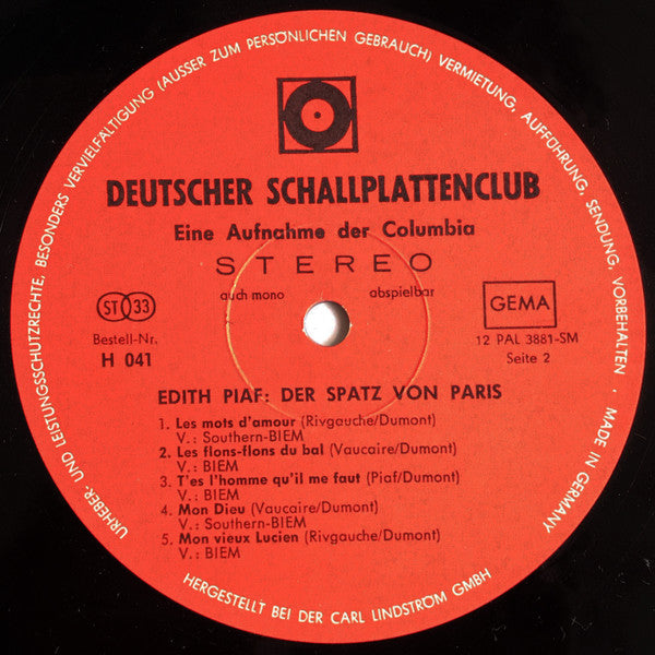 Edith Piaf – Der Spatz Von Paris
