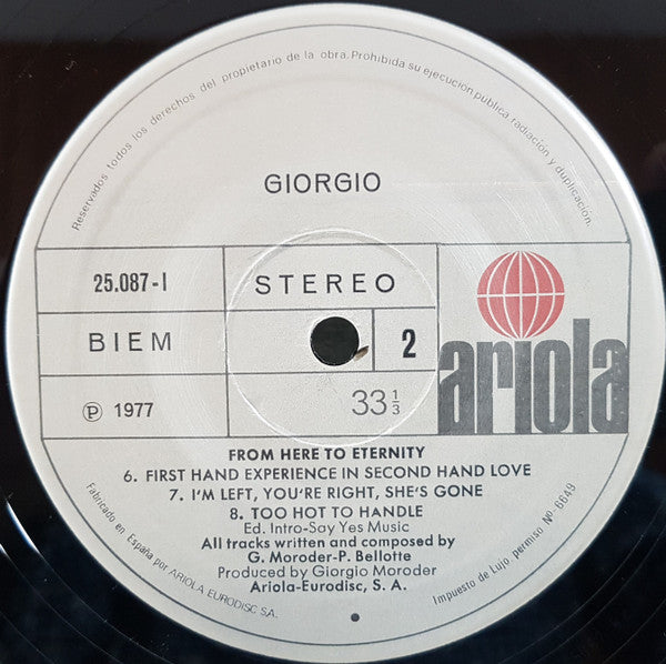 Giorgio* – From Here To Eternity